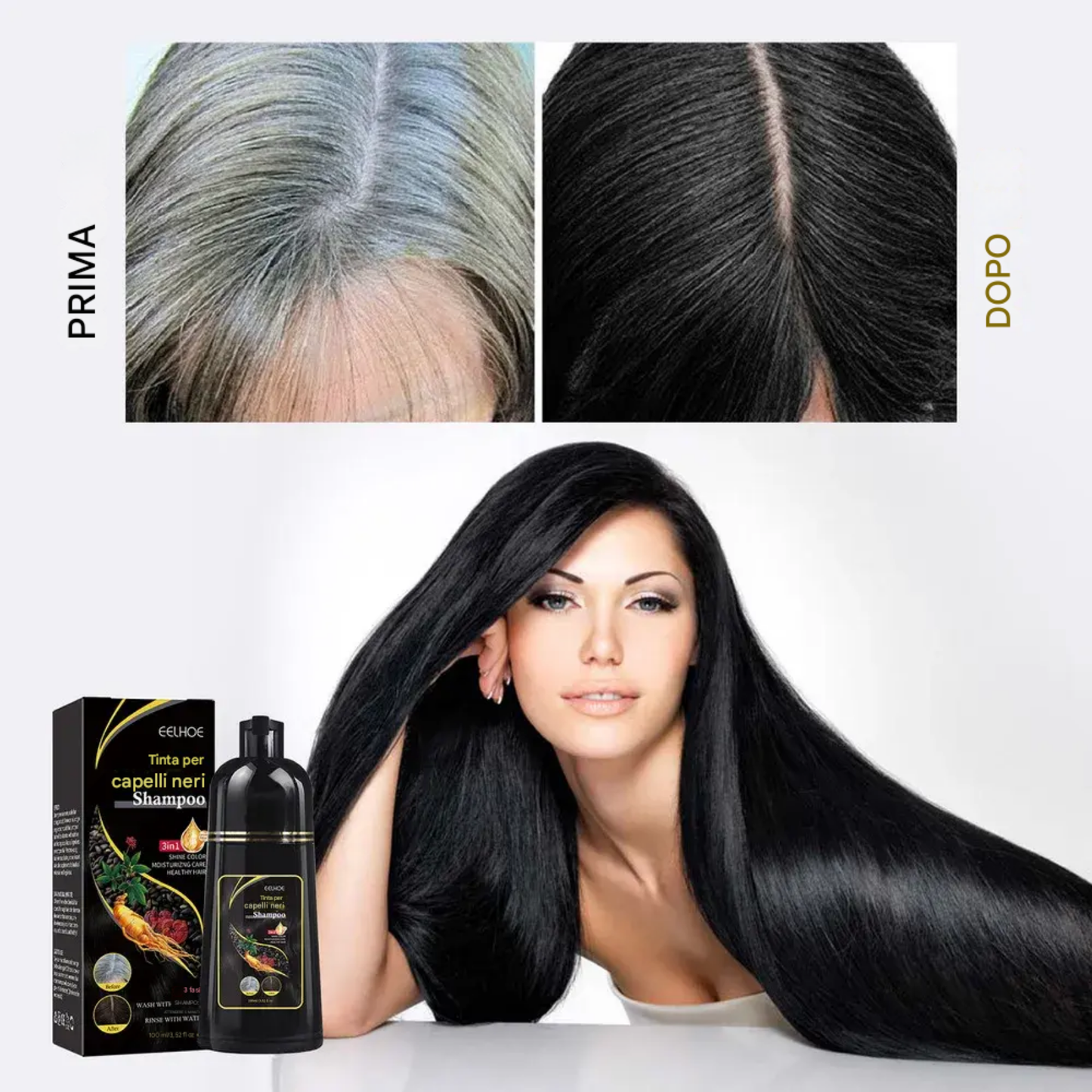 Shampoo per capelli grigi e bianchi